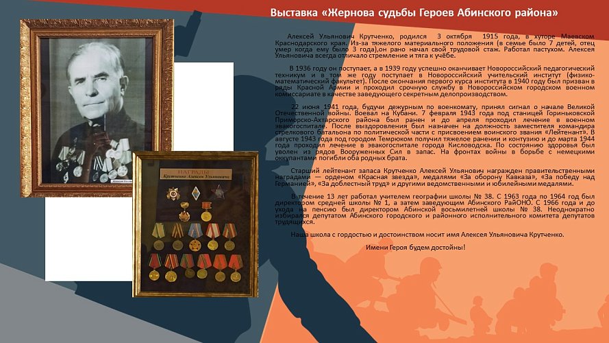 «Жернова судьбы Героев Абинского района»